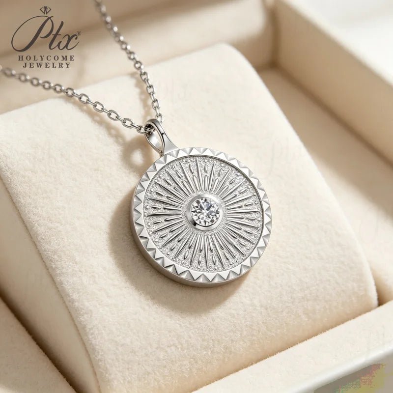 Engraved Silver Disc Pendant - Classic Round Tag