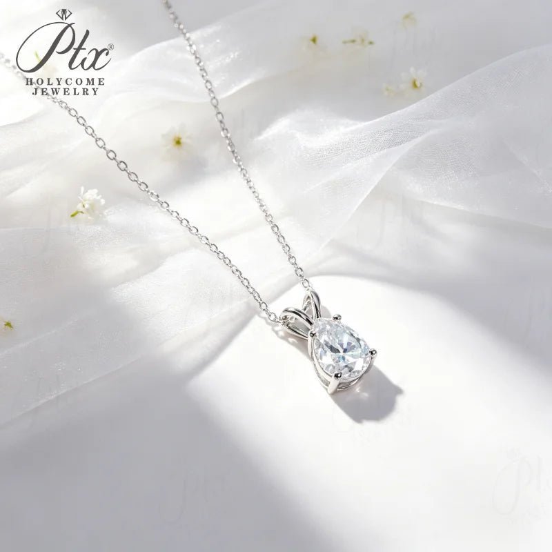 Name Necklace with Moissanite - Diamond Look, Silver Base