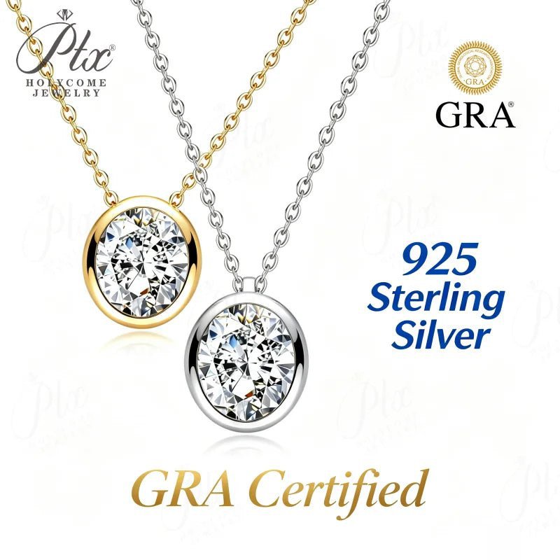 Oval Disc Custom Pendant - Engravable Oval Silver Charm - Image 2